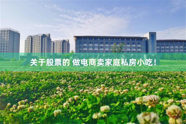 关于股票的 做电商卖家庭私房小吃！