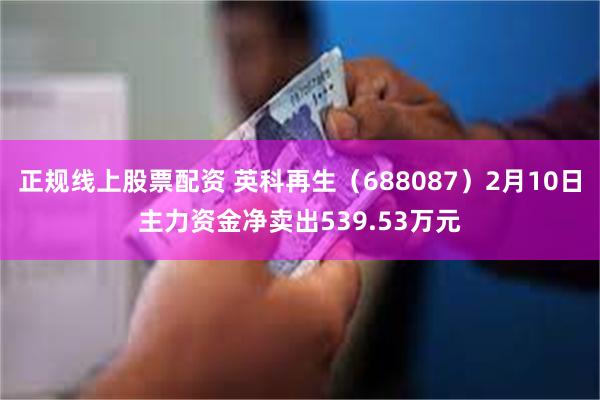 正规线上股票配资 英科再生（688087）2月10日主力资金净卖出539.53万元