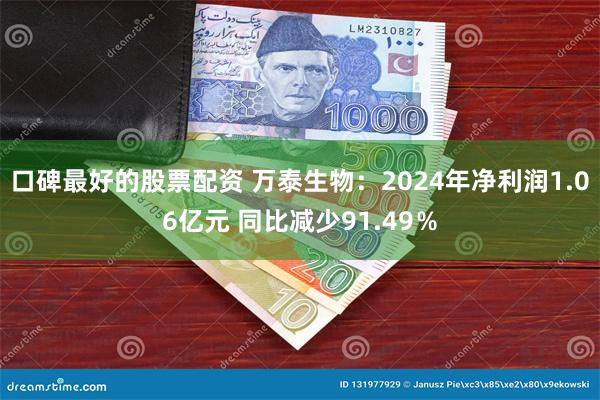 口碑最好的股票配资 万泰生物：2024年净利润1.06亿元 同比减少91.49％