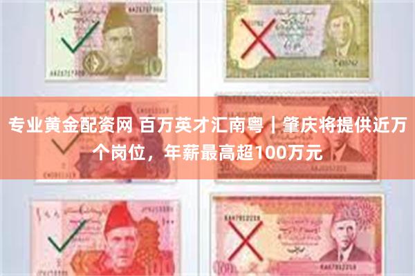 专业黄金配资网 百万英才汇南粤｜肇庆将提供近万个岗位，年薪最高超100万元