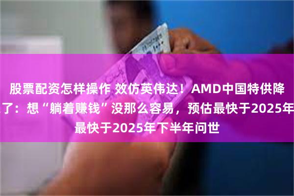 股票配资怎样操作 效仿英伟达！AMD中国特供降规版GPU来了：想“躺着赚钱”没那么容易，预估最快于2025年下半年问世