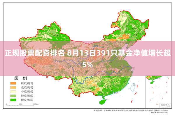 正规股票配资排名 8月13日391只基金净值增长超5%