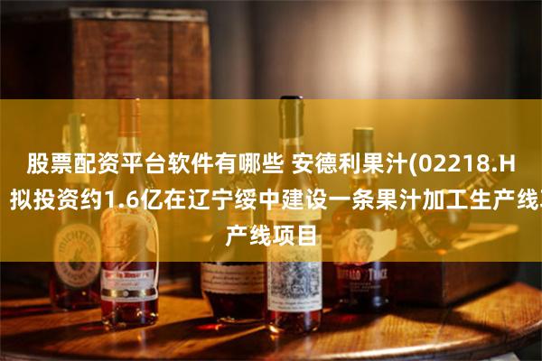股票配资平台软件有哪些 安德利果汁(02218.HK)：拟投资约1.6亿在辽宁绥中建设一条果汁加工生产线项目